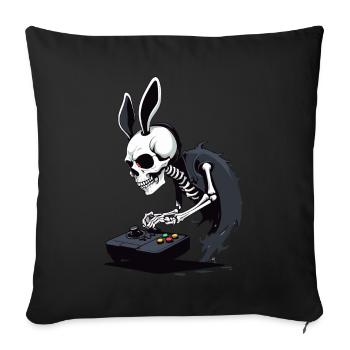 Easter Bunny Gamer Iconic Easter Gaming - Sofa pillowcase 17,3'' x 17,3'' (45 x 45 cm) - black - Front