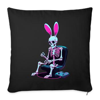 Easter Bunny Gamer Iconic Easter Gaming - Sofa pillowcase 17,3'' x 17,3'' (45 x 45 cm) - black - Front