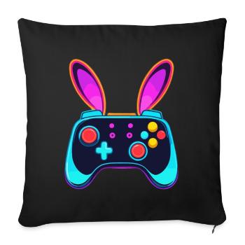 Easter Bunny Gamer & Gaming Streetwear Iconic - Sofa pillowcase 17,3'' x 17,3'' (45 x 45 cm) - black - Front