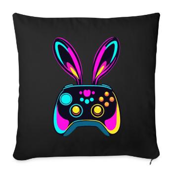 Easter Bunny Gamer - Gaming Streetwear Iconic - Sofa pillowcase 17,3'' x 17,3'' (45 x 45 cm) - black - Front