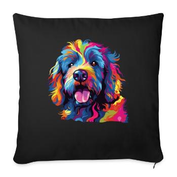 Watercolor Colorful Barbet - Sofa pillowcase 17,3'' x 17,3'' (45 x 45 cm) - black - Front