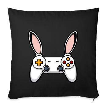 Easter Bunny Gamer & Gaming Streetwear Iconic - Sofa pillowcase 17,3'' x 17,3'' (45 x 45 cm) - black - Front