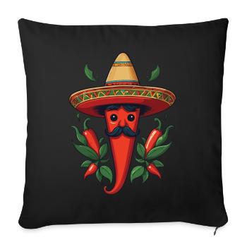 Aesthetics Chili Streetwear Mexican Hot - Sofa pillowcase 17,3'' x 17,3'' (45 x 45 cm) - black - Front