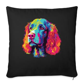 Watercolors Colorful Irish Water Water - Sofa pillowcase 17,3'' x 17,3'' (45 x 45 cm) - black - Front