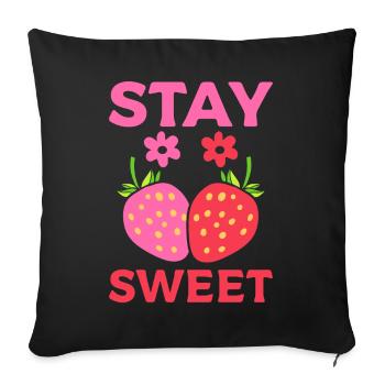 Stay Sweet Bauer - Sofakissenbezug 45 x 45 cm - Schwarz - Vorne