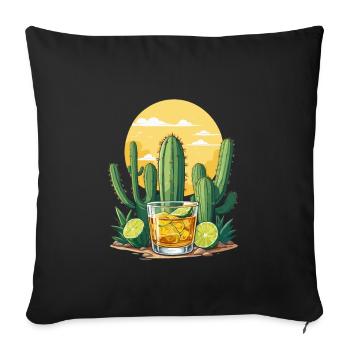 Iconic Mexico Drink Tequila Cinco de Mayo - Sofa pillowcase 17,3'' x 17,3'' (45 x 45 cm) - black - Front