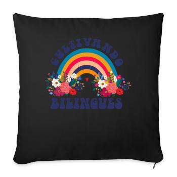 Cultivando Bilingües Spanish Teacher - Sofa pillowcase 17,3'' x 17,3'' (45 x 45 cm) - black - Front
