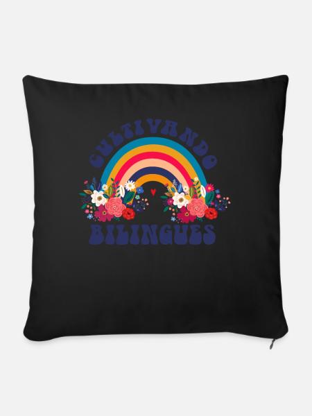 Cultivando Bilingües Spanischlehrer - Sofakissenbezug 45 x 45 cm - Schwarz