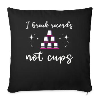 Sport Stacking Stacks Coupe de vitesse empilée - Housse de coussin décorative 45 x 45 cm - noir - Devant