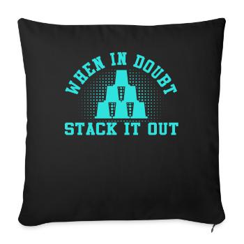 Sport Stacking Stacks Coupe de vitesse empilée - Housse de coussin décorative 45 x 45 cm - noir - Devant