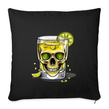 Iconic Mexico Drink Tequila Skull Design - Housse de coussin décorative 45 x 45 cm - noir - Devant