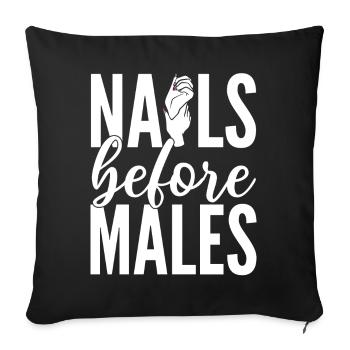 Nails Before Males Kosmetikerin - Sofakissenbezug 45 x 45 cm - Schwarz - Vorne