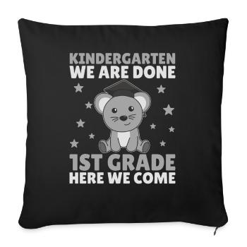 Kids Kindergarten graduate Maus 1st grade - Sofakissenbezug 45 x 45 cm - Schwarz - Vorne