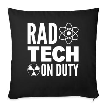 Lustige Röntgen-Technik Radiologietechniker - Sofakissenbezug 45 x 45 cm - Schwarz - Vorne