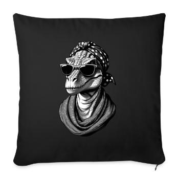 Funny Dinosaur Mom Cool Dino Woman Style - Sofa pillowcase 17,3'' x 17,3'' (45 x 45 cm) - black - Front