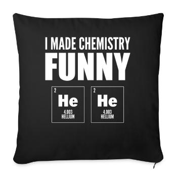 Lustige Wissenschaft Chemieprofessor - Sofakissenbezug 45 x 45 cm - Schwarz - Vorne
