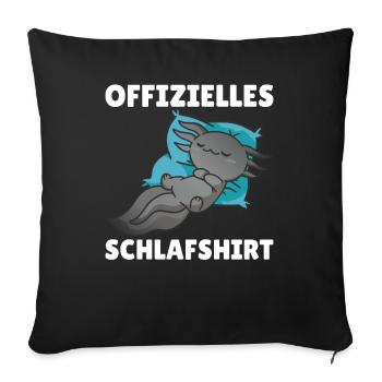Chemise de nuit officielle Axolotl Cute Animals Relax - Housse de coussin décorative 45 x 45 cm - noir - Devant