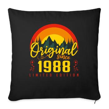 1988 Birthday Gift 1988 Anniversary - Sofa pillowcase 17,3'' x 17,3'' (45 x 45 cm) - black - Front