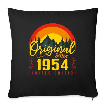 1954 Birthday Gift 1954 Anniversary - Sofa pillowcase 17,3'' x 17,3'' (45 x 45 cm) - black - Front