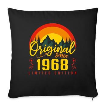 1968 Birthday Gift 1968 Birthday - Sofa pillowcase 17,3'' x 17,3'' (45 x 45 cm) - black - Front