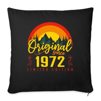1972 Birthday Gift 1972 Birthday - Sofa pillowcase 17,3'' x 17,3'' (45 x 45 cm) - black - Front