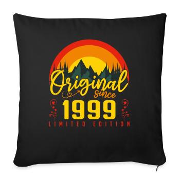 Anniversaire 1999 cadeau 1999 anniversaire - Housse de coussin décorative 45 x 45 cm - noir - Devant