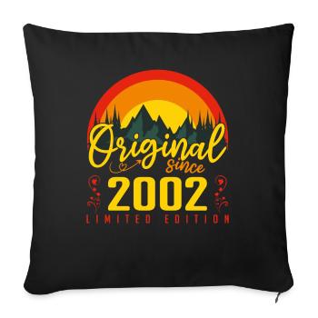Geburtstagsgeschenk 2002 Geburtstag 2002 - Sofakissenbezug 45 x 45 cm - Schwarz - Vorne