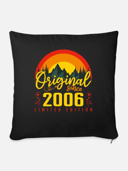 Geburtstagsgeschenk 2006 Geburtstag 2006 - Sofakissenbezug 45 x 45 cm - Schwarz