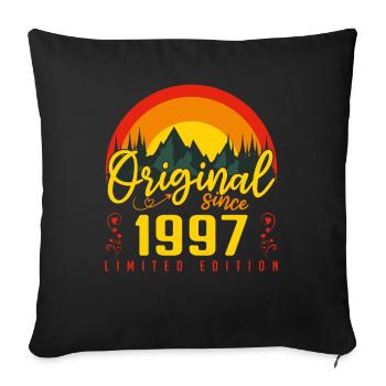 1997 Birthday Gift 1997 Birthday - Sofa pillowcase 17,3'' x 17,3'' (45 x 45 cm) - black - Front