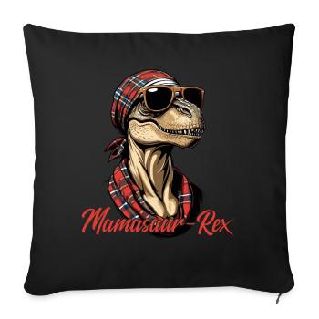 Mamasaur Rex Drôle Dinosaure Mère Iconique - Housse de coussin décorative 45 x 45 cm - noir - Devant