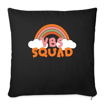 Vbs Crew Love Summer Bible School - Sofa pillowcase 17,3'' x 17,3'' (45 x 45 cm) - black - Front
