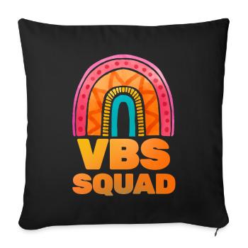 Vbs Crew Love Summer Bible School - Sofa pillowcase 17,3'' x 17,3'' (45 x 45 cm) - black - Front