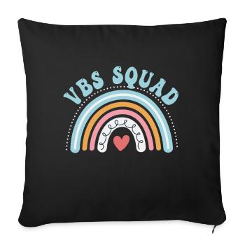 Vbs Crew Love Summer Bible School - Sofa pillowcase 17,3'' x 17,3'' (45 x 45 cm) - black - Front