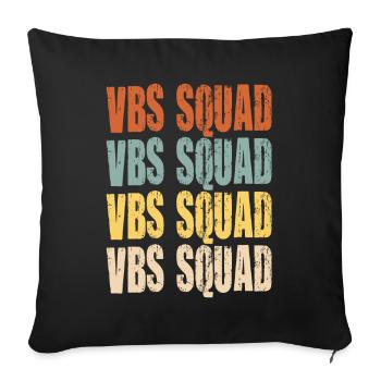 Vbs Crew Love Summer Bible School - Sofa pillowcase 17,3'' x 17,3'' (45 x 45 cm) - black - Front