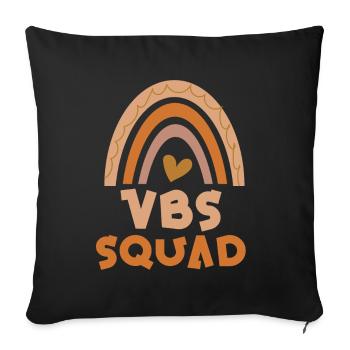 Vbs Crew Love Summer Bible School - Sofa pillowcase 17,3'' x 17,3'' (45 x 45 cm) - black - Front