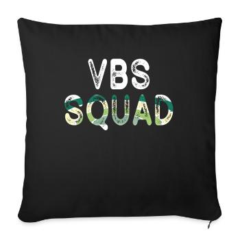 Vbs Crew Love Summer Bible School - Sofa pillowcase 17,3'' x 17,3'' (45 x 45 cm) - black - Front