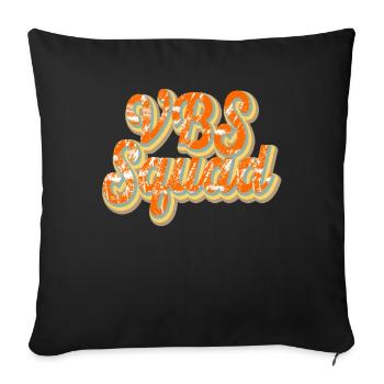 Vbs Crew Love Summer Bible School - Sofa pillowcase 17,3'' x 17,3'' (45 x 45 cm) - black - Front