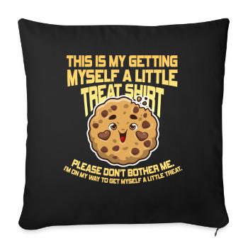 Dessert crémeux au sundae Ne me dérangez pas - Housse de coussin décorative 45 x 45 cm - noir - Devant