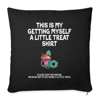 Dessert crémeux au sundae Ne me dérangez pas - Housse de coussin décorative 45 x 45 cm - noir - Devant