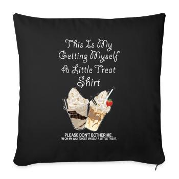 Dessert crémeux au sundae Ne me dérangez pas - Housse de coussin décorative 45 x 45 cm - noir - Devant