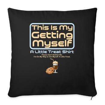 Dessert crémeux au sundae Ne me dérangez pas - Housse de coussin décorative 45 x 45 cm - noir - Devant