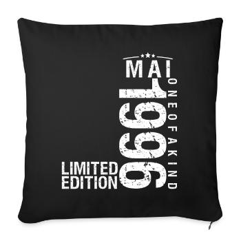 May 1996 May Anniversary May 1996 - Sofa pillowcase 17,3'' x 17,3'' (45 x 45 cm) - black - Front