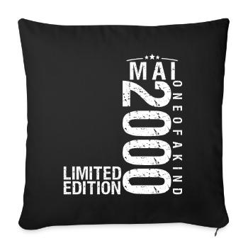 May 2000 May Anniversary May 2000 - Sofa pillowcase 17,3'' x 17,3'' (45 x 45 cm) - black - Front