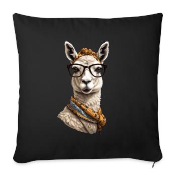 Conception drôle d’alpaga lama pour maman - Housse de coussin décorative 45 x 45 cm - noir - Devant