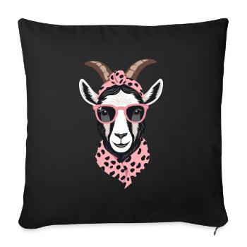 Lustige Mama Ziege Perfekt Zum Muttertag - Sofakissenbezug 45 x 45 cm - Schwarz - Vorne