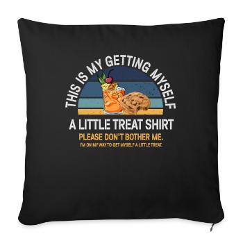 Dessert crémeux au sundae Ne me dérangez pas - Housse de coussin décorative 45 x 45 cm - noir - Devant