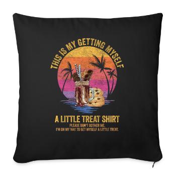 Dessert crémeux au sundae Ne me dérangez pas - Housse de coussin décorative 45 x 45 cm - noir - Devant