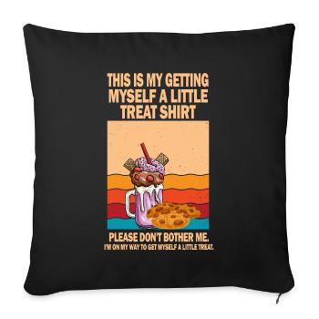 Dessert crémeux au sundae Ne me dérangez pas - Housse de coussin décorative 45 x 45 cm - noir - Devant