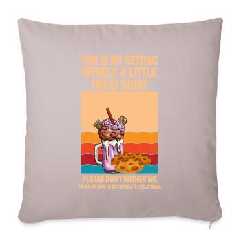 Dessert crémeux au sundae Ne me dérangez pas - Housse de coussin décorative 45 x 45 cm - taupe clair - Devant
