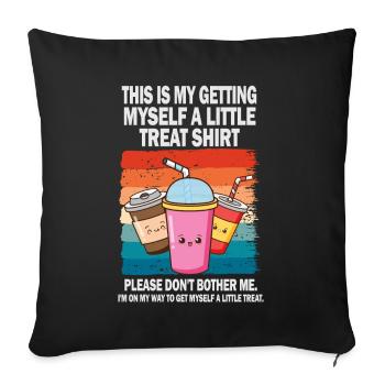 Dessert crémeux au sundae Ne me dérangez pas - Housse de coussin décorative 45 x 45 cm - noir - Devant